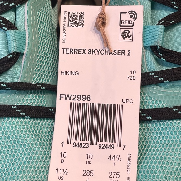 Adidas Wmns Terrex Skychaser 2.0 x Gore Tex Mint Black size wmns 11.5/mens 10.5 - Picture 4 of 7